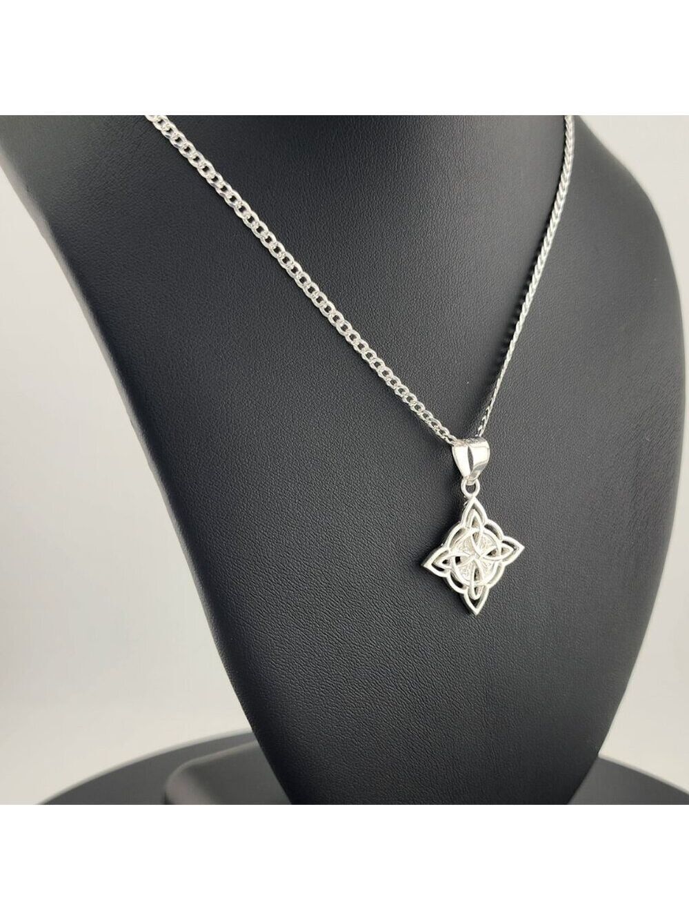 New Sterling Silver 925 Witch’s Knot Necklace – Wiccan Pagan Protection Amulet - Picture 4 of 7
